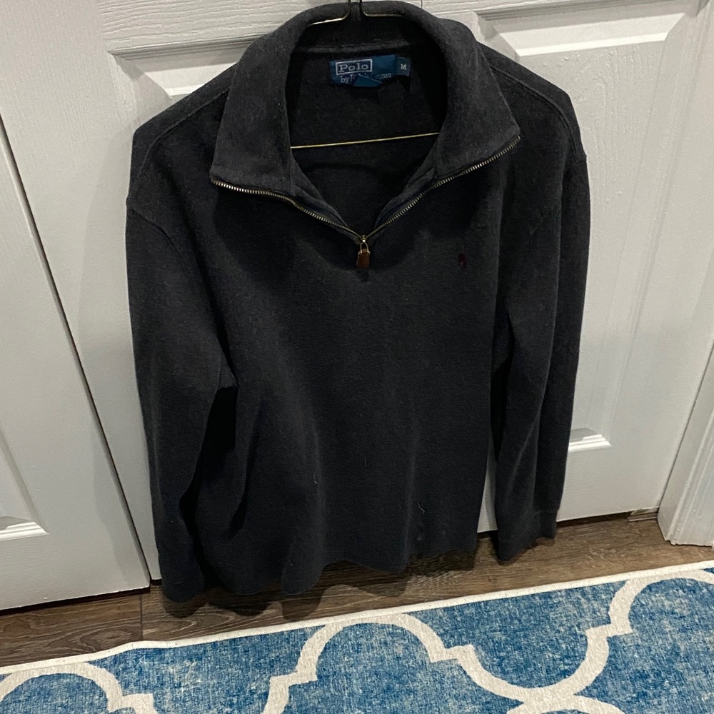 Polo by Ralph Lauren Men's Dark Gray Zip-Up Sweater